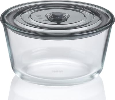 Kela Keuken - Aurelia Voedselcontainer Luchtdicht 2,2 liter - Transparant - Borosilicaatglas - Kunststof