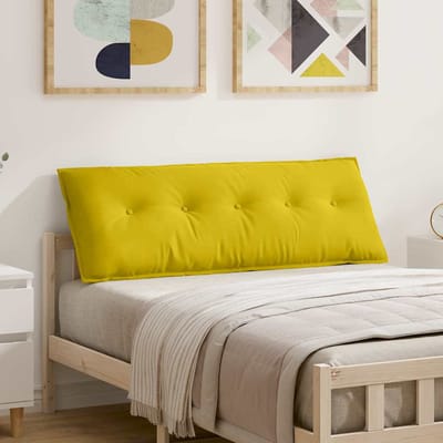 vidaXL - Rugkussen - Geel - 140 - x - 50 - cm - Corduroy - stof