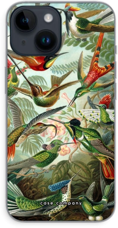 Case Company® - Hoesje geschikt voor iPhone 14 hoesje - Haeckel Trochilidae - Soft Cover Telefoonhoesje - Bescherming aan alle Kanten en Schermrand