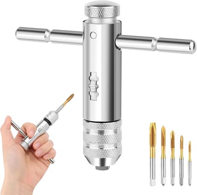 Schroefdraadboor Set - Tap & Die Set - Metaal Bewerken - Ratelsleutel met 3 standen - M3 tot M8 - Zilver