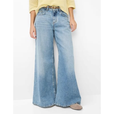 Brax Dames Jeans  Style MARCH USED BLEACHED BLUE, denim lichtblauw, maat 42