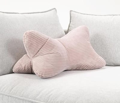 XXL corduroy roze nekkussen - wasbaar op 60 °C - comfortabel leeskussen voor nek, knie of buik - ideaal om te relaxen - ca. 60x30x30 cm