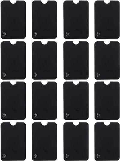 Kleurrijke RFID-beschermhoezen voor creditcards - 16 stuks, anti-hacking, veilig voor identiteitskaarten en NFC-bescherming