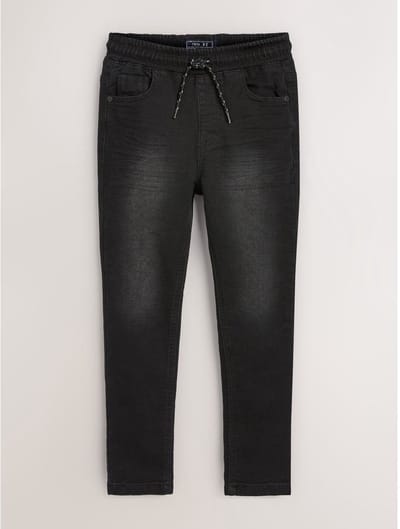 Next - Jongens - Jeans met elastische taille en strakke pasvorm - Zwart