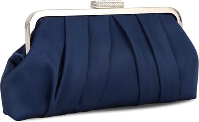 Elegante Zwarte Satijnen Clutch Handtas voor Dames - Perfect voor Feestjes, Bruiloften en Avondkleding