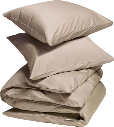 Yumeko dekbedovertrek katoensatijn warm taupe 200x220 + 2/60x70 - Bio, eco & fairtrade