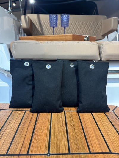 4X Grindzakjes Zandzakjes zwart - voor bootdekzeil - om waterzakken te voorkomen - 0,8kg