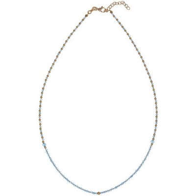 ALISIA AL4951.01.073 GOLD-PLATED KETTING MET BLAUWE KRALEN 1 STUK
