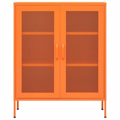 vidaXL - Opbergkast - 80x35x101,5 - cm - staal - oranje