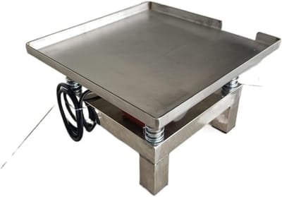 Beton Triltafel - Trilplatform - Mallenzand Vullen - 3000RPM - 35x35cm - Zilver