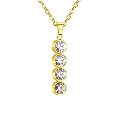 Aramat Jewels | Halskettingen | Stalen Dames Ketting met Zirkonia Steentjes | | | |1,5mm | Staal | Volwassenen | Verkleurd niet