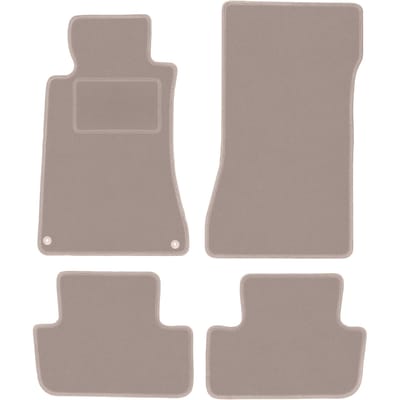 Beige velours matten voor: Mercedes CLK W209 coupé (1997-2009)