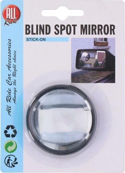 All Ride Dodehoek spiegel auto/motor - klein rond - D10 cm - caravan/aanhanger - buitenspiegel - op te plakken