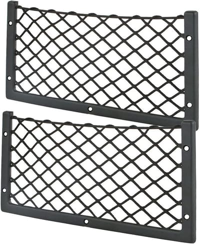 Opbergnet voor auto en camper, set van 2 stuks, handige zakorganizer voor kofferbak - 36 cm x 18 cm - auto accessoires