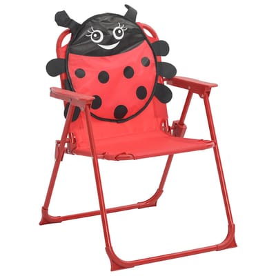 vidaXL - 3-delige - Bistroset - voor - kinderen - met - parasol - rood
