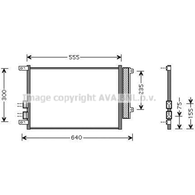 Condensator, airconditioning AVA COOLING ALA5088D AVA