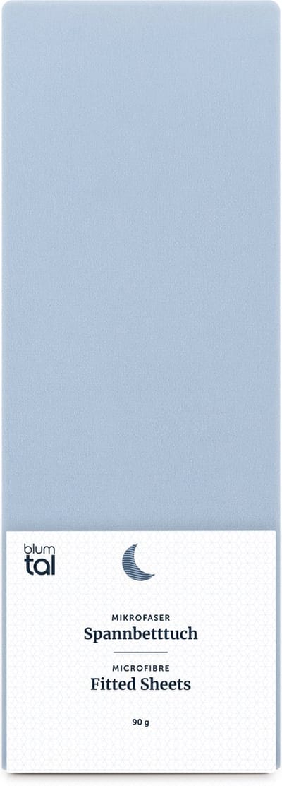 Blumtal Hoeslaken - Microfiber Hoeslakens - 90 x 200 x 30cm - Lichtblauw