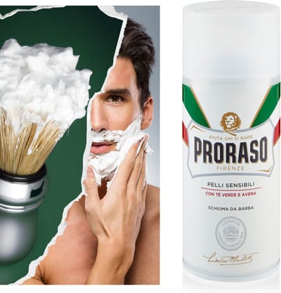 Proraso - Scheerschuim voor gevoelige huid met Aloë en Groene Thee 300ml