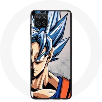 Hoesje Samsung Galaxy A12 Anime Dragon Ball Goku Blauw Haar