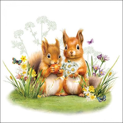 Ambiente - Lunch servetten - Little squirrels