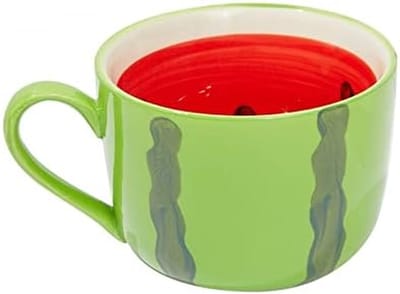 Keramische Watermok - Leuke Koffiebeker - Dagelijks Gebruik - Artistiek Watermeloen Design - 105 x 8 cm - Multicolor
