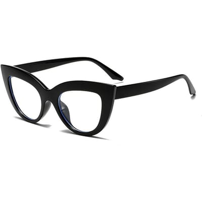 Vintage cat-eye zonnebril met anti-blauwfilter voor dames, trendy snoepkleurige computerbril, bril zonder sterkte voor dames.