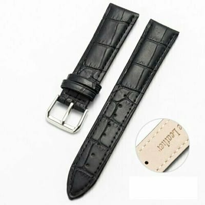 By Qubix - Crocodile leren bandje - Zwart - geschikt voor Huawei Watch GT 6 / GT 7 / GT 6 pro / GT 7 pro - 46mm