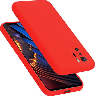Cadorabo Hoesje geschikt voor Xiaomi POCO X3 GT in LIQUID ROOD - Beschermhoes gemaakt van flexibel TPU silicone Case Cover