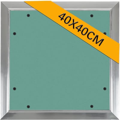 Inspectieluik 40x40 cm – Aluminium Inspectieklep – Vochtbestendige Gipsplaat – Voor Binnengebruik – Groen