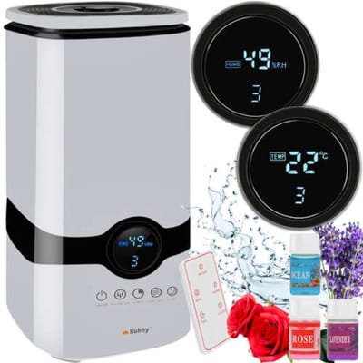 Ruhhy Ultrasone Luchtbevochtiger met Aromatherapie - 4L met Geurolies