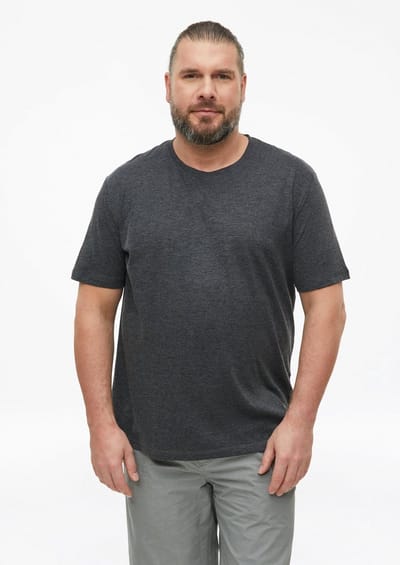 T-shirt van zacht gemengd katoenjersey met logo-applicatie s.Oliver