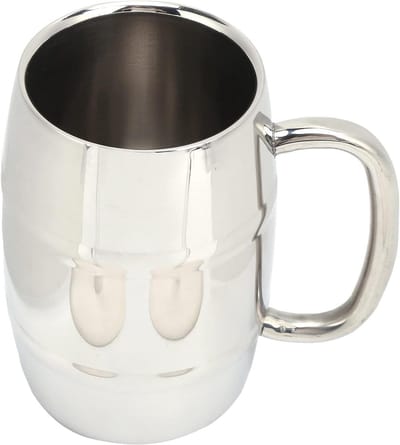 Dubbelwandige 550ML RVS Bier Mok voor Bier, Wijn en Melk - Roestvrijstalen Beker met Isolatie
