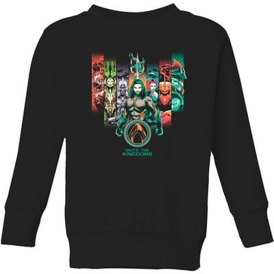 Aquaman Unite The Kingdoms kindertrui - Zwart - 110/116 (5-6 jaar)