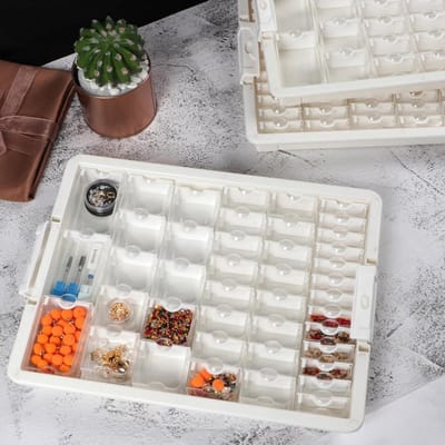 Sieraden Kralen Organisator - Accessoires Opslag - Hobby Knutselen - Transparant Deksel - 348 cm - Transparant