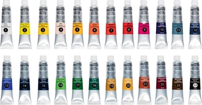 Crelando Olie Verf 24 Tubes x 18 ML - Uitstekende dekking - Knutselen