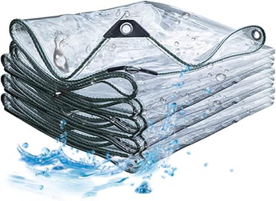 Waterdichte Tarp - Beschermhoes Zeil - Tuin Beschermen - Hoge Transparantie - 5x8ft - Transparant