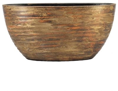 Pot funchal ovaal 49x20x25cm goud