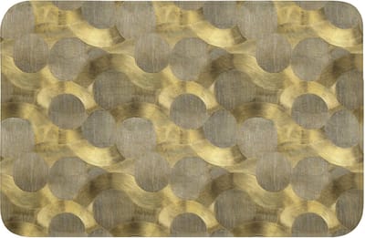 WC mat 60x40 cm - Antislip - Modern - Geometrisch - Goud - Toiletmat - Vloermat - Douchemat - Toilet tapijt - Toiletmatten
