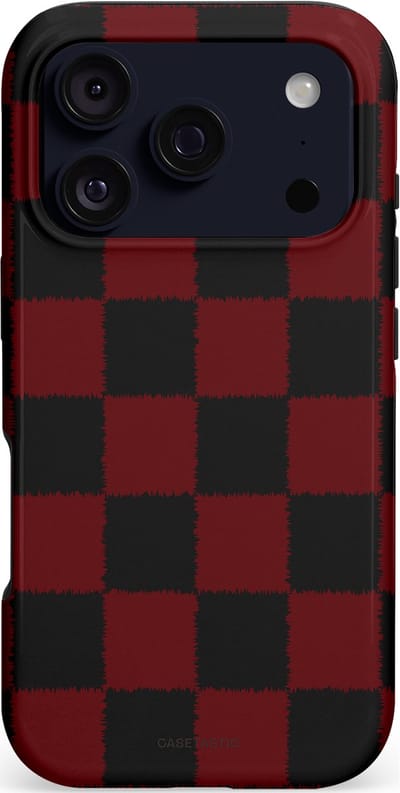 Casetastic hoesje geschikt voor Apple iPhone 17 Pro - MagSafe - Dubbellaagse bescherming - De Houthakker - Fashion Case - Zwart Bordeaux
