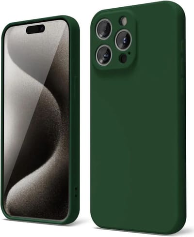 Hoesje met Camera Bescherming Geschikt voor Apple iPhone 15 Pro Max | Back Cover | Dun | Flexibel TPU | Donkergroen