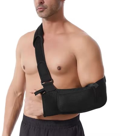 M&S Products Mitella Arm Sling – Comfortabele Armdrager voor Schouder, Elleboog & Pols – Ademend Mesh Materiaal – Verstelbaar – Links & Rechts Draagbaar – Universele Pasvorm