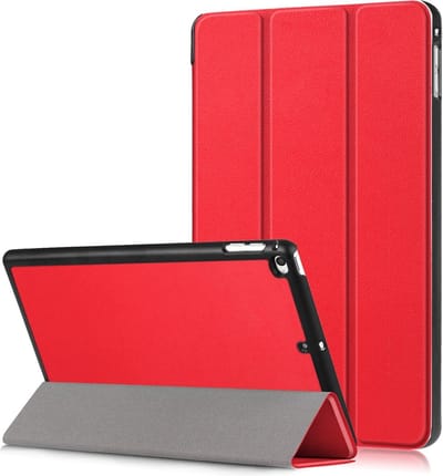 Hoesje - Geschikt voor Apple iPad Mini 4 / 5 (2015/2019) - 7.9 inch - Dun & Stevig - Hardcover Book Case - Trifold Bookcase Hoes - Hard Cover - Tablethoes - Rood