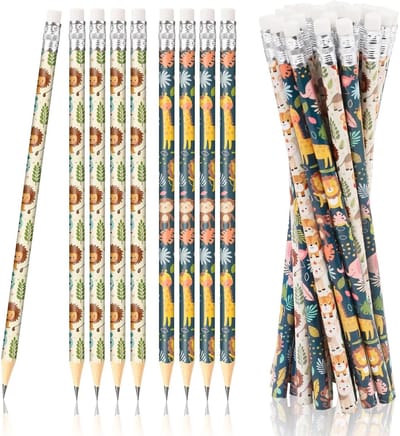 Set van 24 Dierenpotloden voor Feestjes, Verjaardagen en School - Perfecte Giveaways voor Kinderen en Kerst