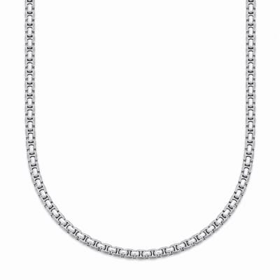 Pax Amare Stainless Steel Ketting - Venetiaanse Schakel 3mm - Zilverkleurig - Stevige Schakelketting - 60cm