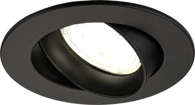 Ledvion - LED Inbouwspot Rio - Zwart - Dimbaar - 3W - 4000K - Ø85 mm
