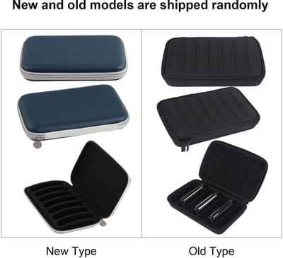 Dailygoods- Opbergkoffer Luxe PU-leer - Opbergkoffer voor 7 Harmonicas - Lichtgewicht - Duurzaam - Roestbestendige Rits - Maximaal Bescherming - Harmonicatas