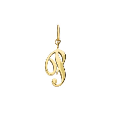 Lucardi Dames Stainless steel goldplated letterhanger voor dames - Hanger - Staal - Goudkleurig