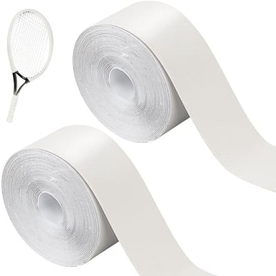 Dailygoods - BENECREAT 2 Rollen 10m/32.8 FT PU Lederen Zelfklevende Reparatie Tape, Racket Bescherming Tape Voor Tennis Praktijk Racquetball