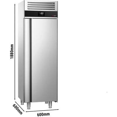 GGM Gastro Tiefkühlschrank Edelstahl PREMIUM - 400 Liter - mit 1 Tür Zilver