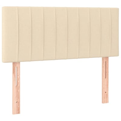vidaXL - Hoofdbord - 100x5x78/88 - cm - stof - crèmekleurig